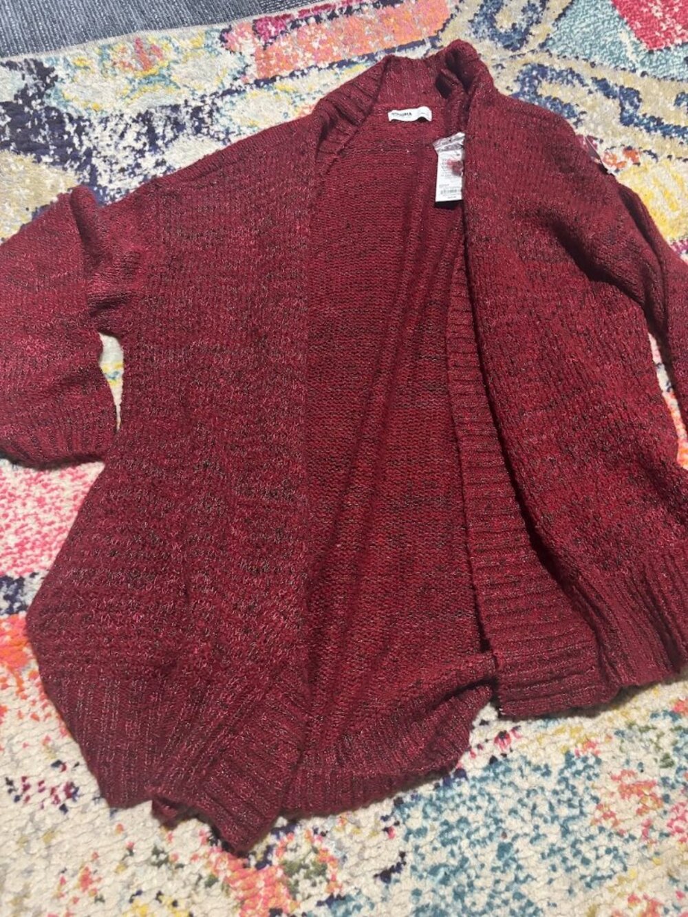 NWT Sonoma Red Knit Festive Cardigan